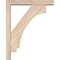 Ekena Millwork Imperial Block Smooth Bracket w/ Offset Brace, Douglas Fir, 3 1/2"W x 16"D x 20"H BKT0402X16X20IMP05SDF - alternate 2